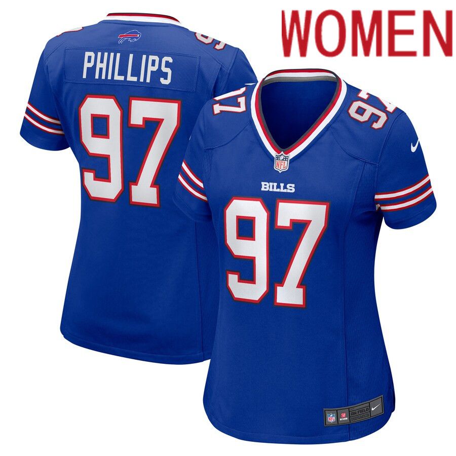 Women Buffalo Bills #97 Jordan Phillips Nike Royal Game NFL Jersey